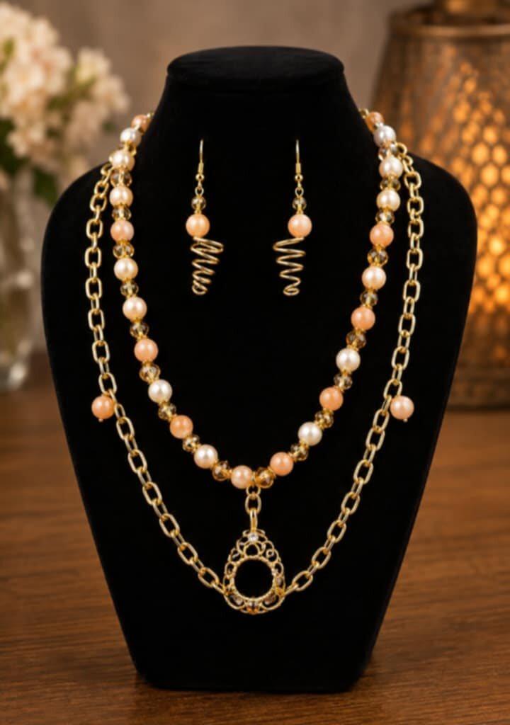 Golden Hour Chain & Pearl Set
